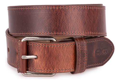 Cinto Correia Masculino Couro Legitimo Casual 4cm De Largura Cor Whisky Desenho Do Tecido Lisa Tamanho M (serve calça 42-44)