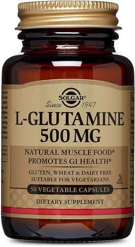 L Glutamina Premium 500mg 50 Caps Alimento Muscular Eg G6