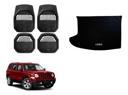 Tapetes 3d Logo Jeep + Cajuela Patriot 2007 2008 2009 A 2017