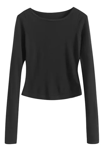 Top De Punto Ajustado Para Mujer Largo De Fibra De Viscosa..