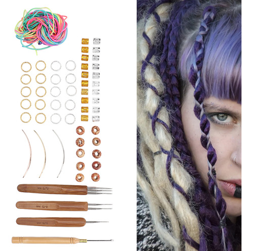 Juego De Extensiones De Madera Con Cuentas De Pelo Para Tren