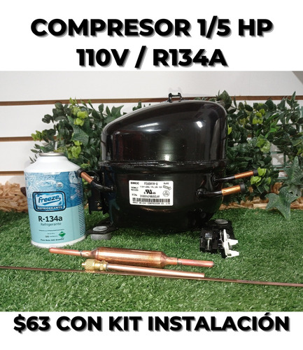 Compresor Para Nevera 1/5 Hp 110v-r134a Nuevo, Gmcc Toshiba