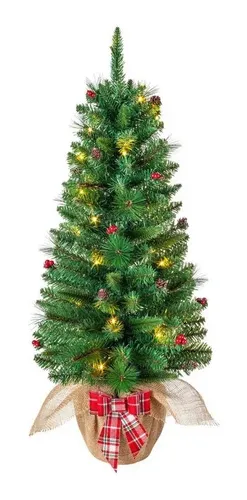 Arvore De Natal Completa Decorada Com Juta E Laço Xadrez Arvore De Natal Completa Decorada Com Juta E Laço Xadrez