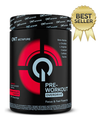 Pre Entreno Pre Workout Metapure Overdrive 390gr Qnt