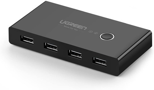 Conmutador KVM Ugreen USB 2.0, 2 unidades en 4 dispositivos