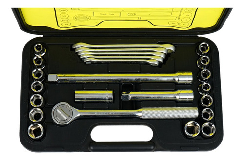 Juego Dados M1/2 25piezas (3/8 -3/4) Pulgadas Stanley