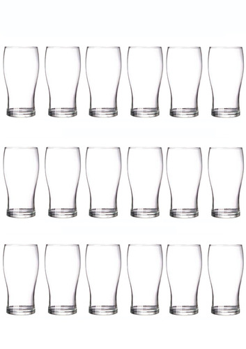 Imagen 1 de 5 de Vaso De Vidrio Rigolleau Pinta Cerveza 540ml X18 Unidades