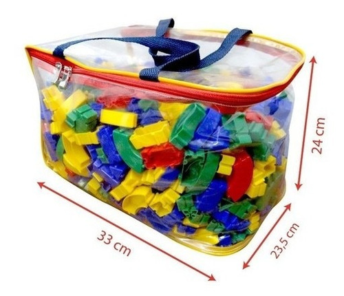 Imagem 1 de 9 de Brinquedo Bolsa Plástica Monta Peça Encaixar Fácil C/1000pcs