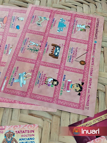 Loteria Memorama Maseuali Gente Cosas Nahuatl Español Ingles
