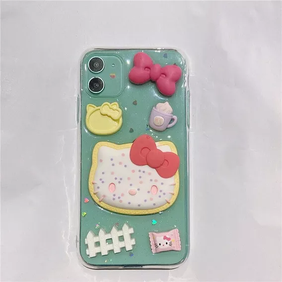 Funda Para iPhone Sanrio Hello Kitty 13 12 11 Pro Max Mini X