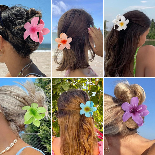 P Pinza De Pelo Con Estampado Floral De Colores Para Mujer,