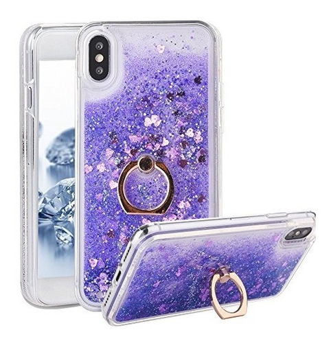 Estuche Para iPhone X Con Anillo Líquido - Usacases Anillo D