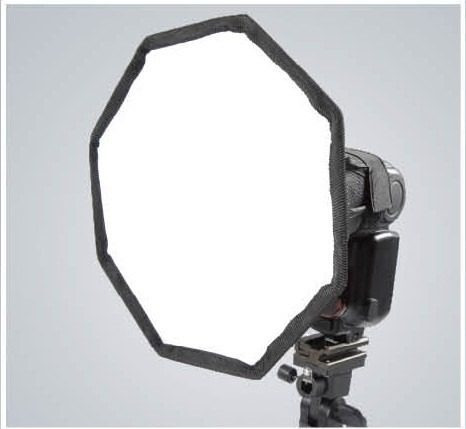 Imagen 4 de 10 de Difusor Softbox Octogonal P/ Flash 20cm Nikon Canon Yongnuo