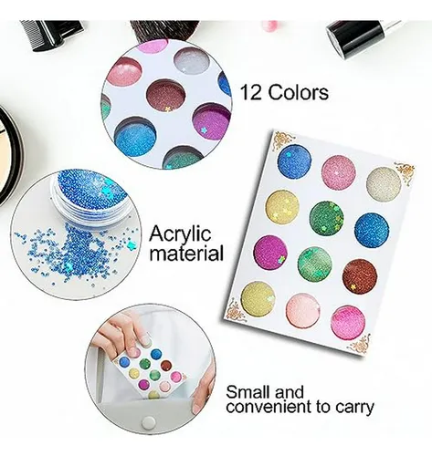 Nail Art Caviar Beads, 12 Colores En Cajas Micro Mini Micro