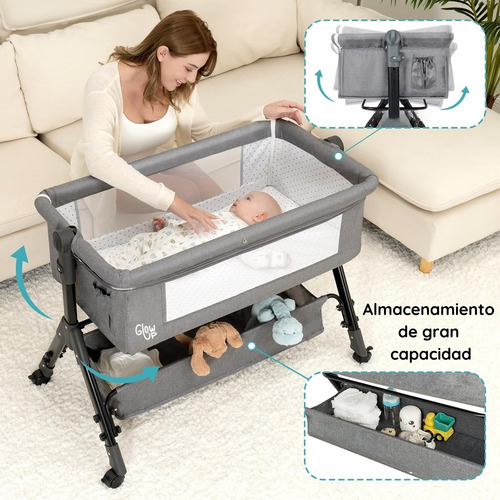 Cuna Corral Colecho Colchón Mudador Mosquitero Bebe Glowup