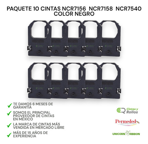 10 Cintas Ncr 7156, Ncr 7158, Ncr 7450, Ncr 7452