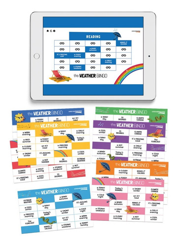 The Weather Bingo Juego De Mesa Educativo En Inglés