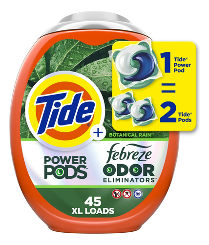 Tide Pods  Power Con Febreze Eliminador De Olor 45 Capsulas