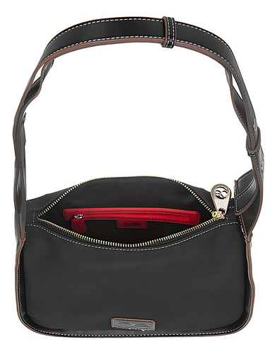 Bolsa Tote Cloe Para Mujer Atemporal Parche De Monograma Color Negro