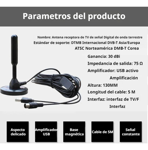 Receptor De Señal De Tv Digital Hd Para Interiores