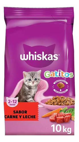 Whiskas Gatito Carne Y Leche X 10 Kg