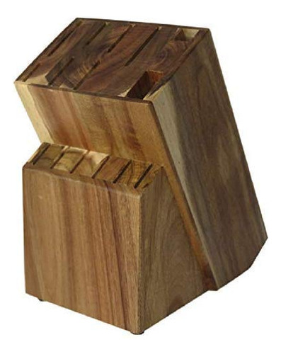 15 Slot Acaciarubber Wood Knife Block Without Knives De Coni