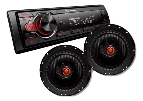 Combo Stereo Pioneer Mvh-s215bt Usb + Parlantes 6,5'' Oferta