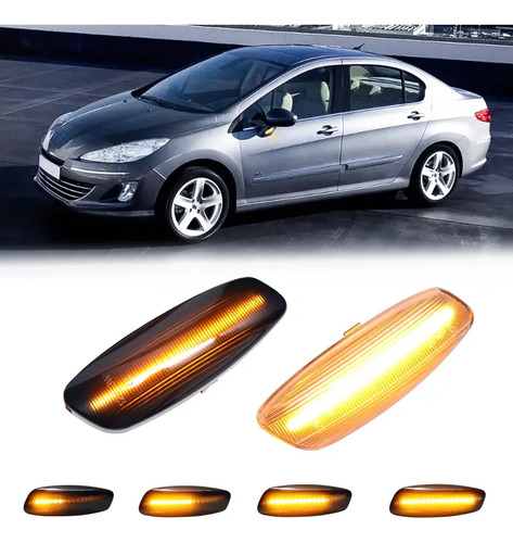 Luz Giro Espejo Secuencial Dinamico Peugeot 308 408 C4 3008 Smoked