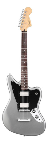 Guitarra eléctrica Fender Blacktop Jaguar HH de aliso silver brillante con diapasón de palo de rosa