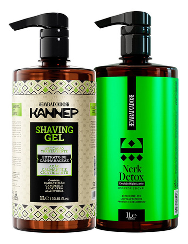 Kit Profissional - Emulsão Lavatório + Shaving Gel Kannep 1l