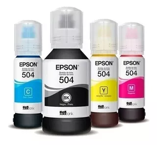 Combo X4 Tintas Originales Epson T504 L4150 L4160 En Caja