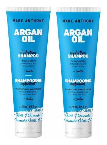 2pack Marc Anthony Shampoo Argan Hidrtación Controla Frizz