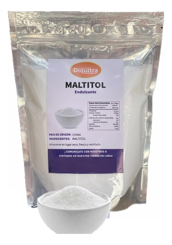 Maltitol Endulzante Puro Grado Alimenticio 1 Kilogramo