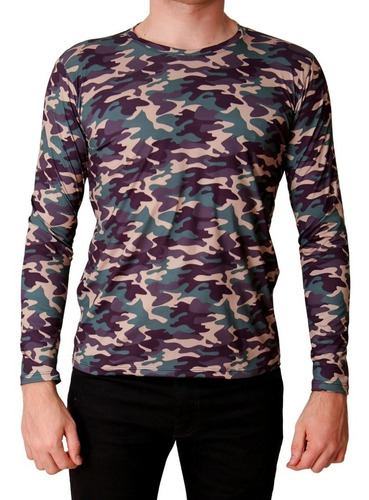 Imagem 5 de 7 de Camiseta Manga Camuflada Longa Proteção Solar Uv50 Gelada