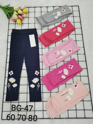 Calza Legging Verano Niña Diseño Floriado Bg-47