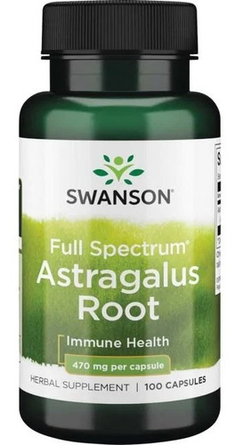 Raíz De Astrágalo De Espectro Completo 470 Mg 100 Capsulas