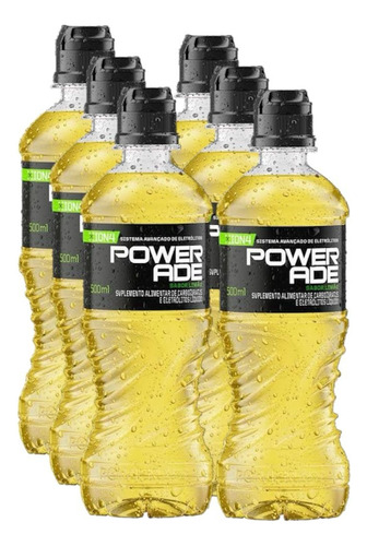 Bebida Isotônica 500ml Powerade Kit C/6 Unidades-limão