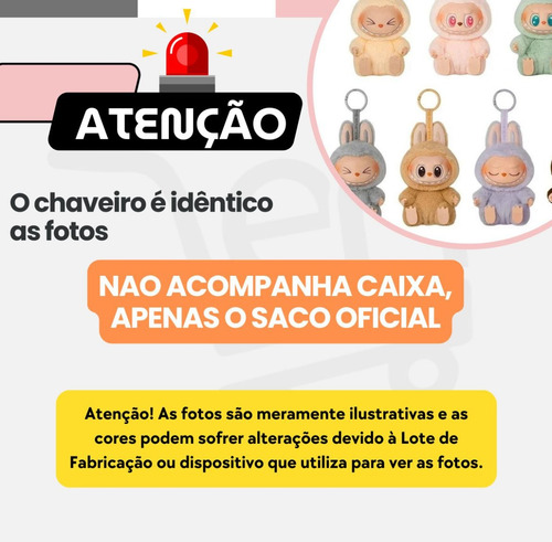 Labubu Boneco Chaveiro Colecionável Monsters Estilo Pop Mart Sortido