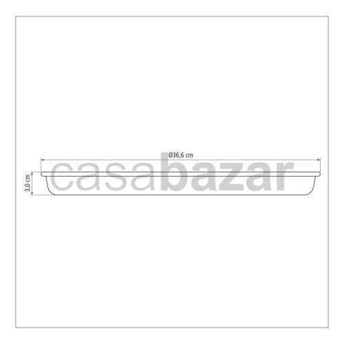 Imagen 2 de 6 de Pizzera Tramontina 35 Cm Starflon Antiadherente Teflon