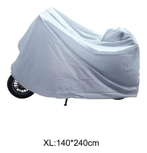 Funda Cubierta Impermeable Xl Cubre Moto Vehículo Anti Uv Gris