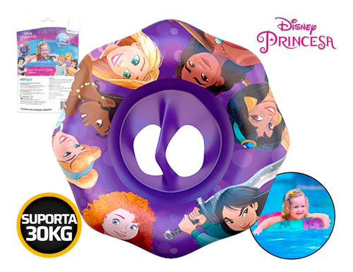 Boia Circular Inflável Com Fralda Disney Princesas 56cm
