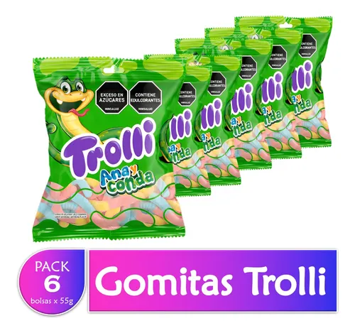 Gomitas Dulces Trolli Tortuga Ninjasplash 60grs Pack X6 Ud