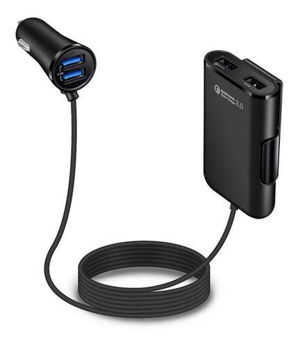 Cargador De Coche 4 En 1 Cargador Rápido 4 Puertos Usb 36w