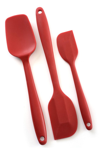 Norpro Set Espatula Silicona 3 Pieza Color Rojo