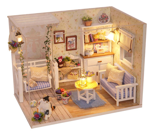 Casa De Muñecas Ogrmar Wooden Dollhouse Miniatures Kit De Ca