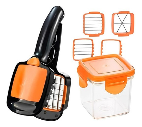 Fatiador Manual Com Pote Cortador Multi Cortes Frutas