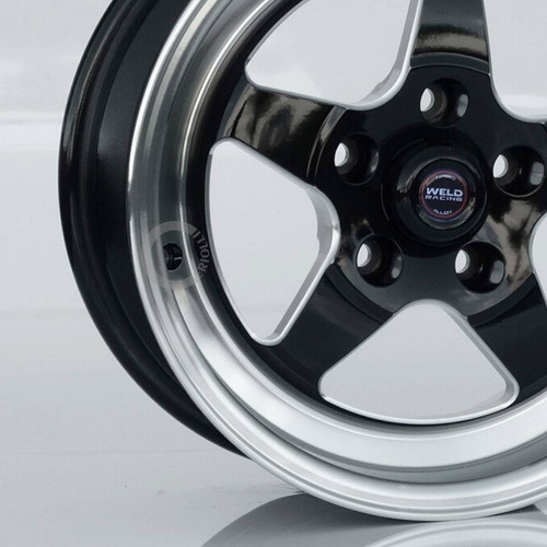 Roda Weld Rts Magnum 15x4 15x7 15x8 Leia A Descrição (4un) Cor Preta Diamantado