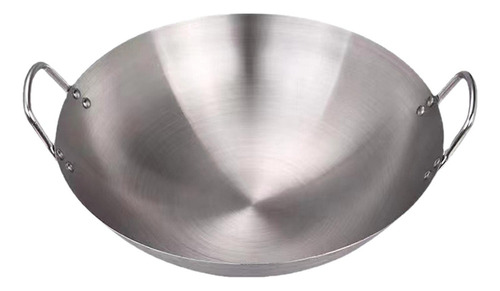 Sartén Wok De Acero Inoxidable Sartén Salteadora 36 Cm