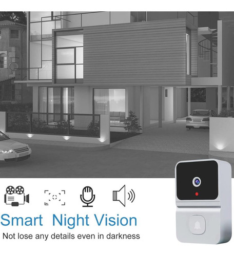 Campainha De Vídeo Inteligente Wifi Com Visão Noturna Com Ap