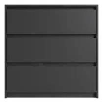 Comprar Comoda Cajonera De Melamina Con 3 Cajones Cc02 Negro Moderna Ropero